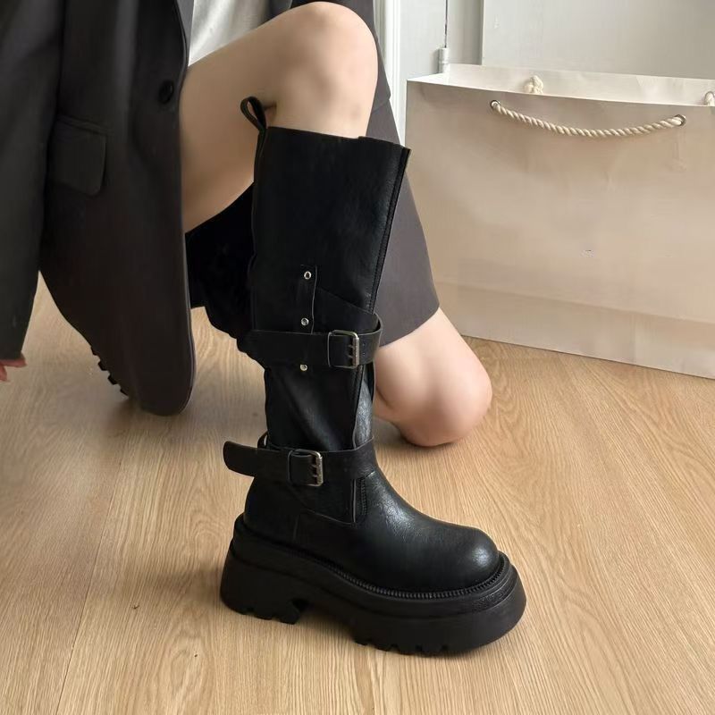 Vintage Fashion Online - 2026 새로운 빈티지 두꺼운 바닥 여성