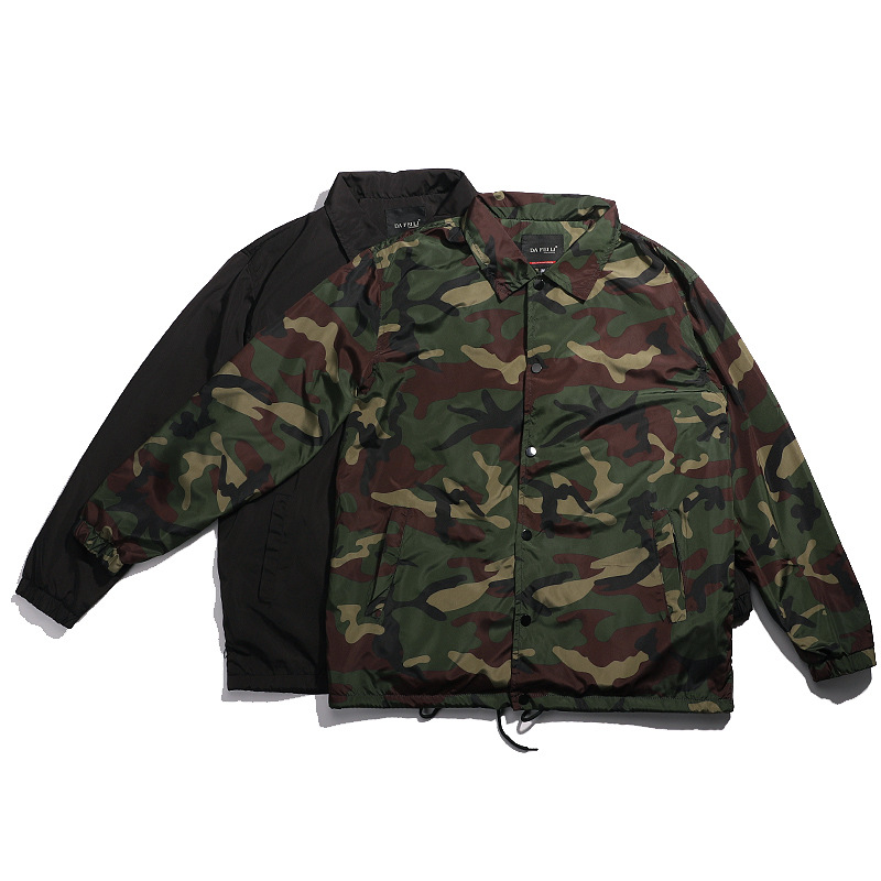 Vintage Windbreaker Nylon - 나일론 블랙 레인 그린 코치 바시티