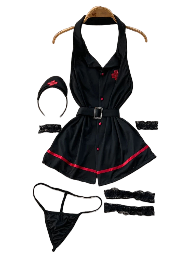 Vintage Fashion Dresses - 에로틱 패션 섹시 홀터 란제리 드레스