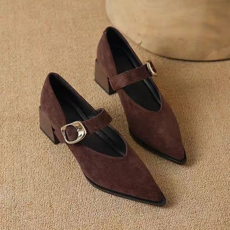 Vintage Fashion Online - 여성용 빈티지 메리 제인 스타일의 굽이