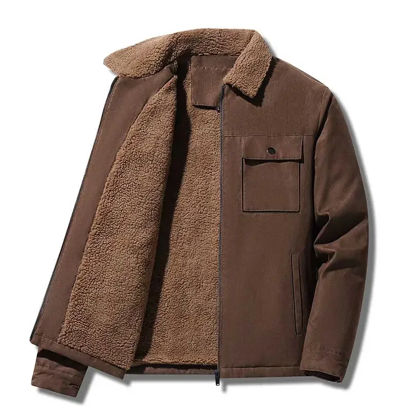Vintage Windbreaker Nylon - 겨울 남성용 재킷 스웨이드 따뜻한 플리스