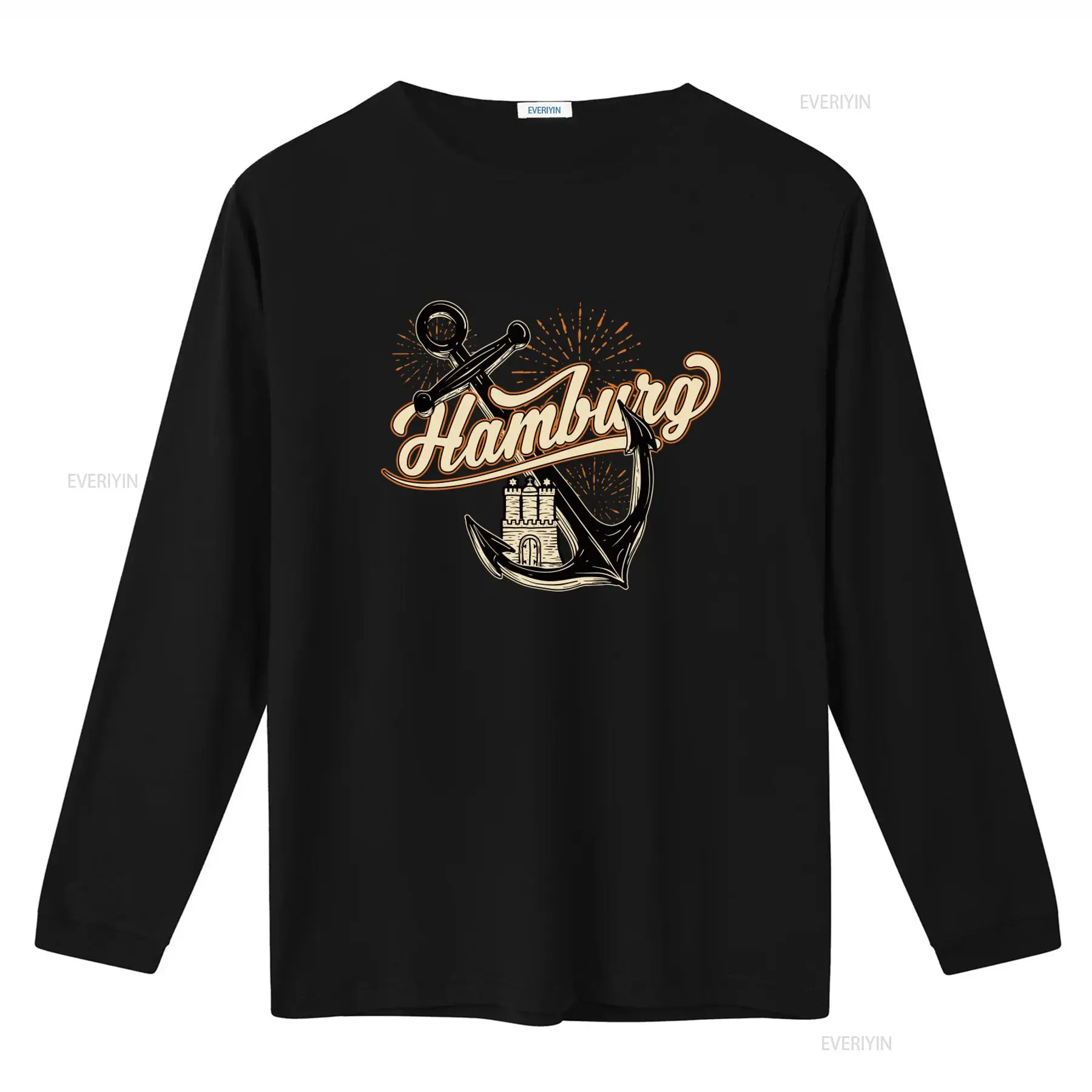 남성용 함부르크 앵커 프린트 티셔츠 남성용 재미있고 스 - Vintage Fashion Hamburg 리뷰 및 가격
