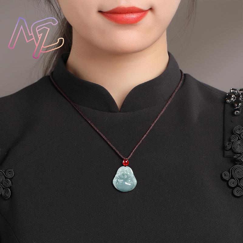 미얀마 경옥 관음 부처님 펜던트 목걸이 빈티지 천연 보 - Vintage Fashion Online 리뷰 및 가격
