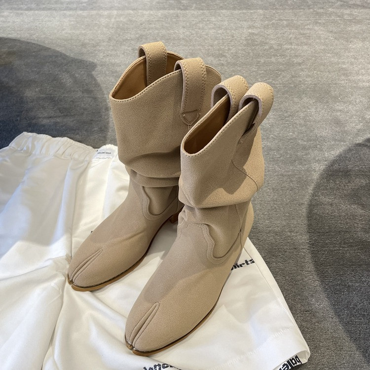 패션 빈티지 부츠 스플릿 토우즈 한국식 청키 힐 웨스턴 - Vintage Fashion Online 리뷰 및 가격