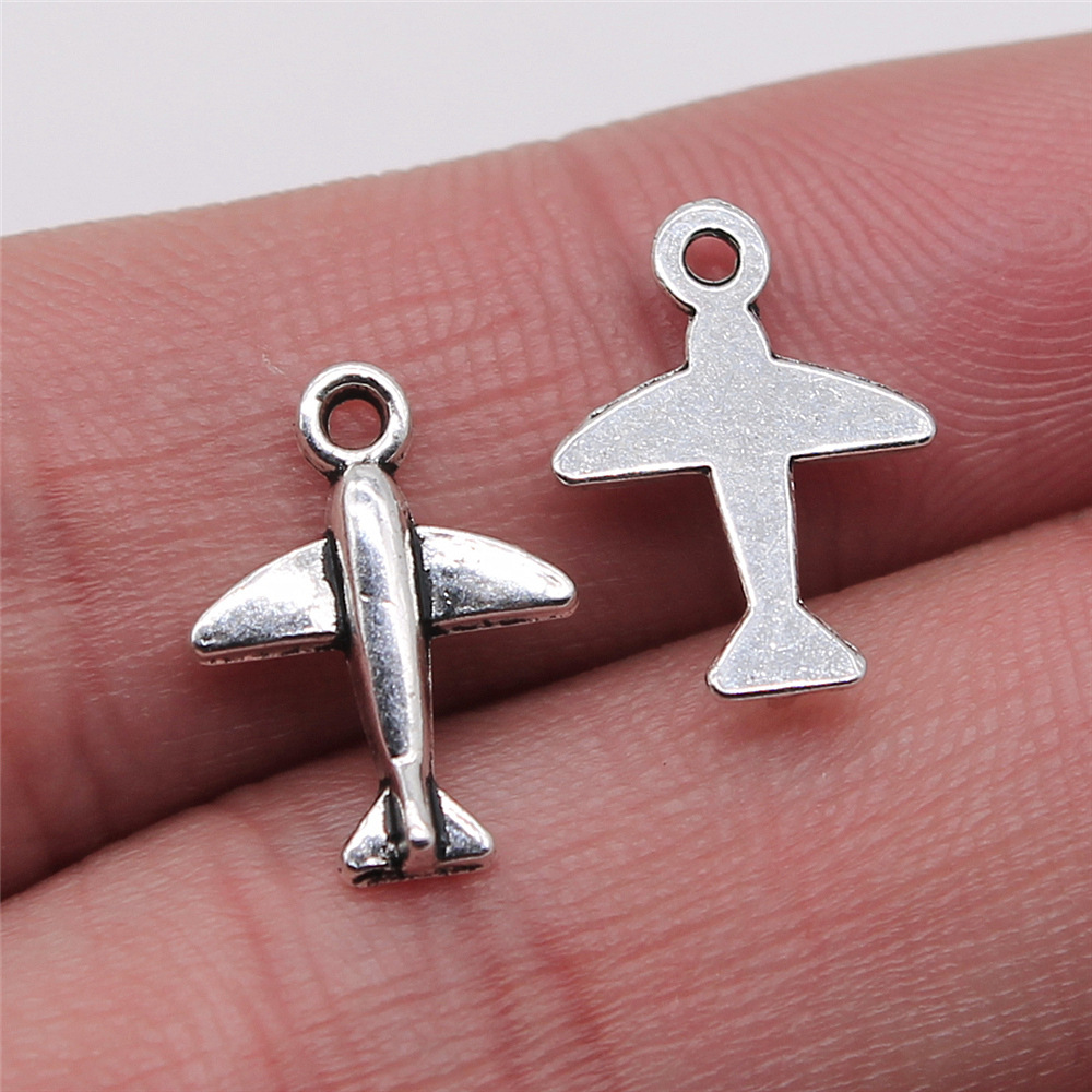 10개 11x15mm 앤틱 실버 컬러 항공기 참 펜던트 - Vintage Fashion Online 리뷰 및 가격