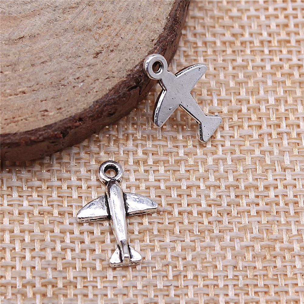 10개 11x15mm 앤틱 실버 컬러 항공기 참 펜던트 - Vintage Fashion Online 리뷰 및 가격