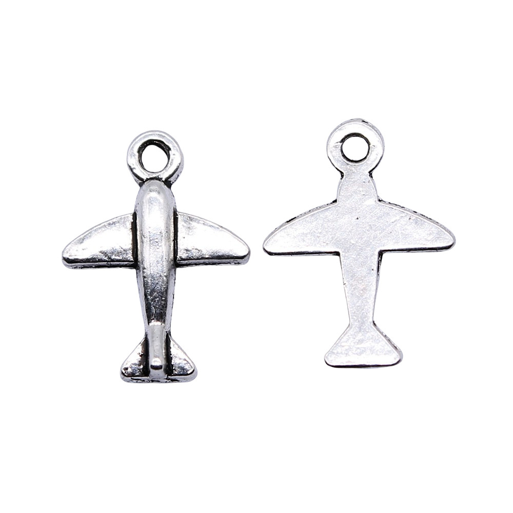 10개 11x15mm 앤틱 실버 컬러 항공기 참 펜던트 - Vintage Fashion Online 리뷰 및 가격