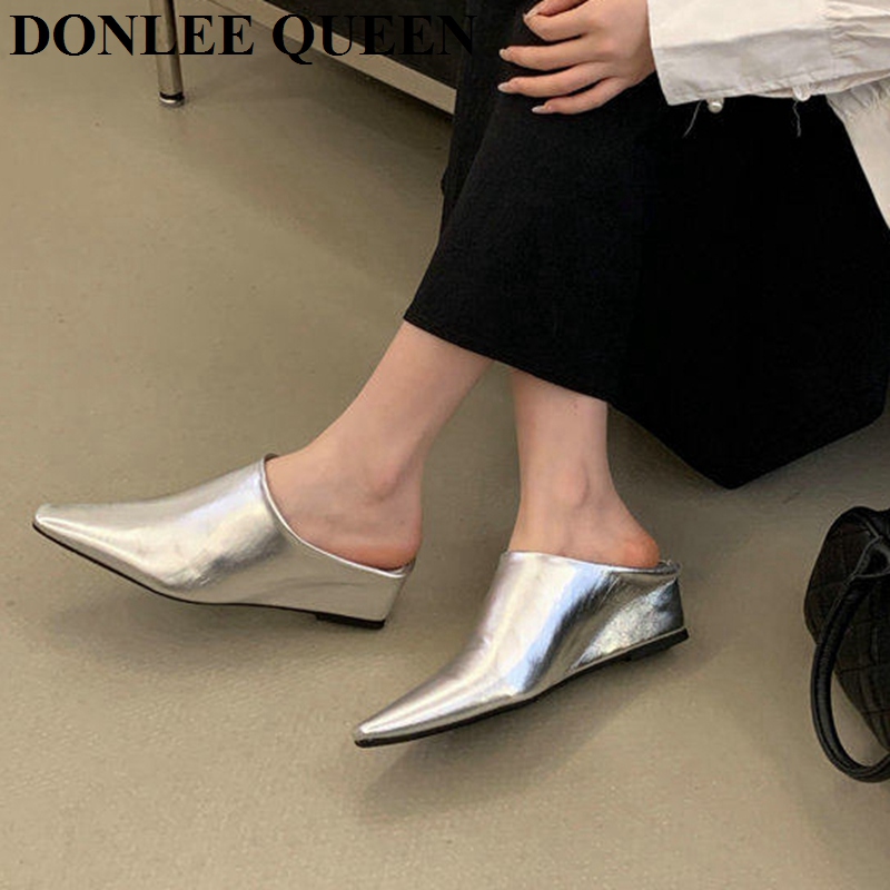 여성 패션 클로즈 토 뮬 슬리퍼 여성 스퀘어 토 캐주얼 - Vintage Fashion Online 리뷰 및 가격