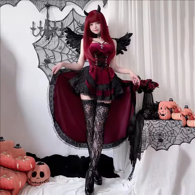 Y2K 스타일의 고딕 빅토리아풍 뱀파이어 신부 드레스, - Vintage Fashion Dresses 리뷰 및 가격
