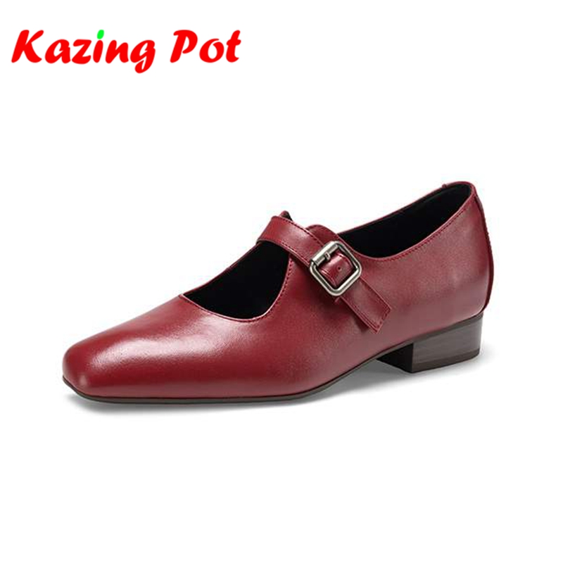 Krazing Pot 풀 그레인 가죽 라운드 토 로우  - Vintage Fashion Dresses 리뷰 및 가격