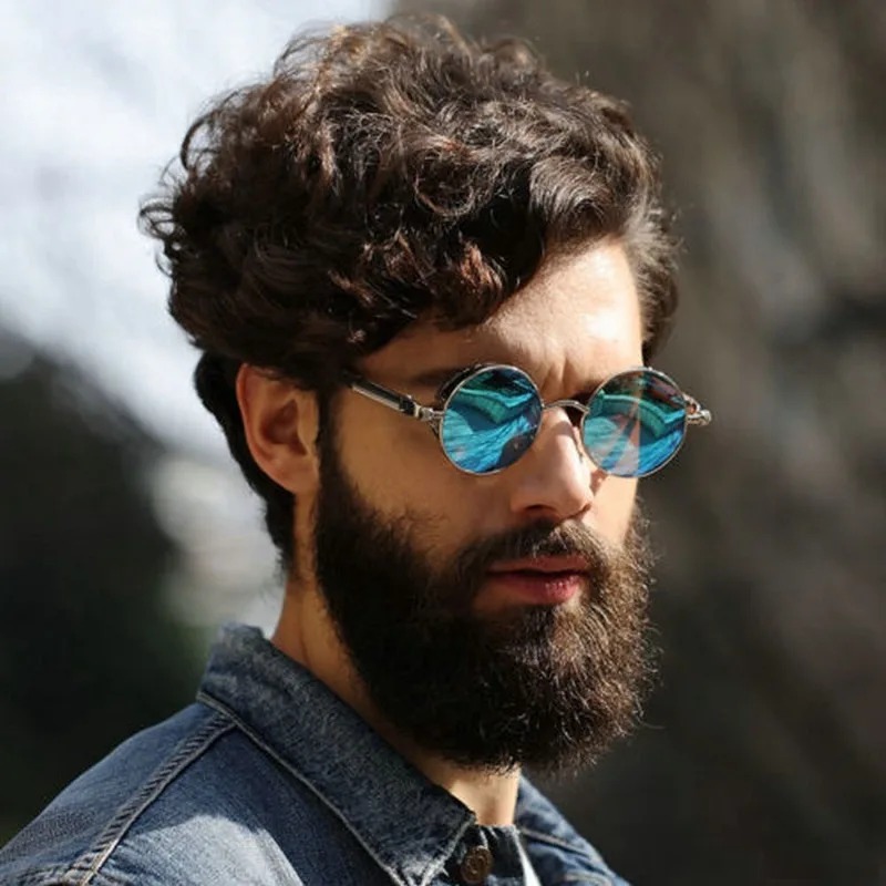 새로운 메탈 스팀펑크 선글라스 남녀 패션 원형 안경 브 - Vintage Fashion Enthusiasts 리뷰 및 가격